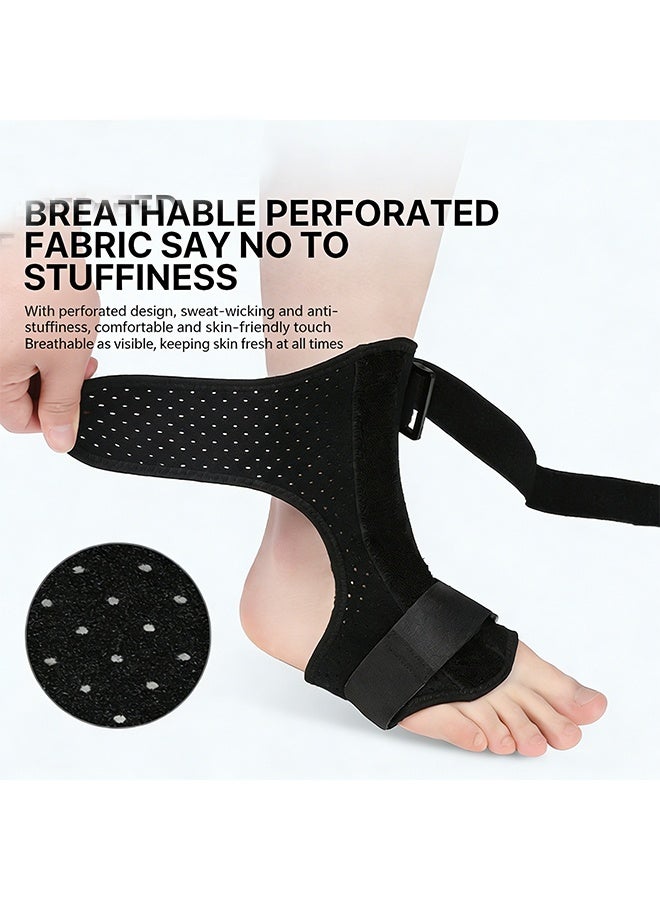 دعامة للكاحل، دعامة للكاحل قابلة للتعديل برباط، دعامة تقويمية للكاحل والقدم للرجال والنساء - Image 2